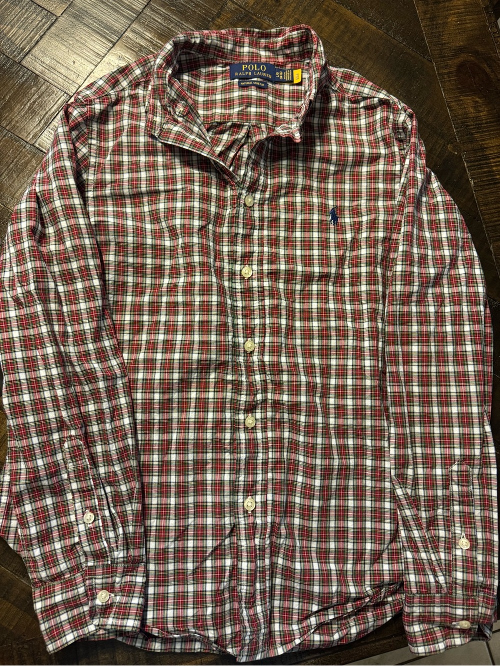 Polo by Ralph Lauren Plaid Button-Down Long Sleeve Shirt – 14/16
